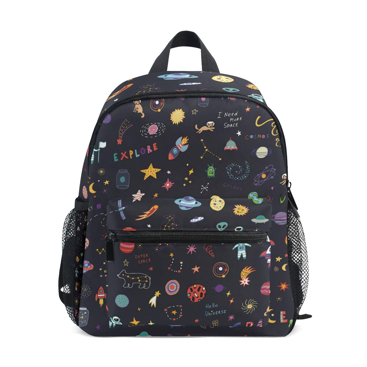Space Themed Kids Backpack for Boys & Girls - Lightweight School Bag for Preschool, Kindergarten & Travel - Durable Bookbag for Daycare, Field Trips & Outdoor Adventures