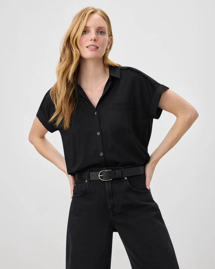 Stylish Short Sleeve Paige Shirt for Women - Casual Summer Blouse for Office, Date Night & Outdoor Activities
