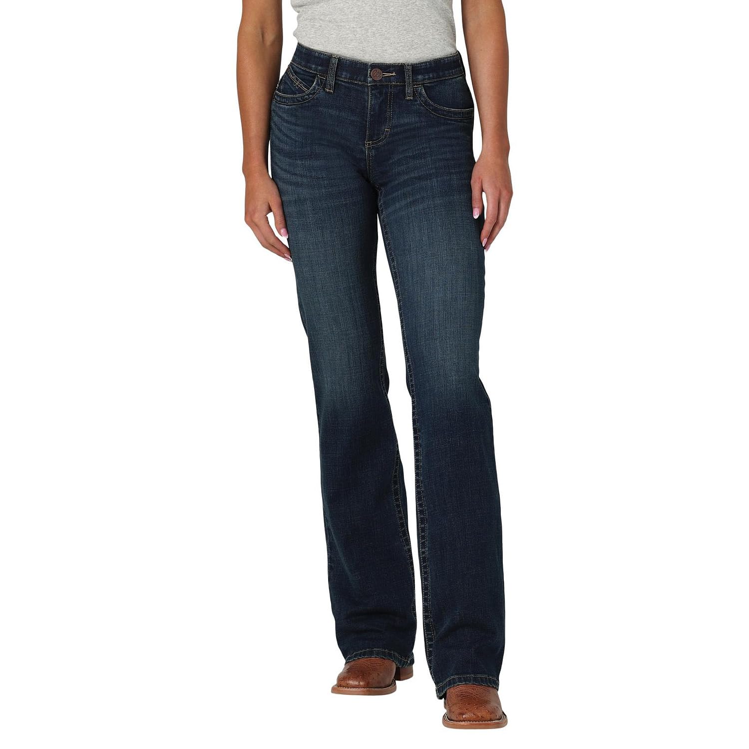 Wrangler Women's Ultimate Riding Jeans - Comfortable & Durable Cowgirl Jeans for Horseback Riding, Ranch Work & Western Fashion