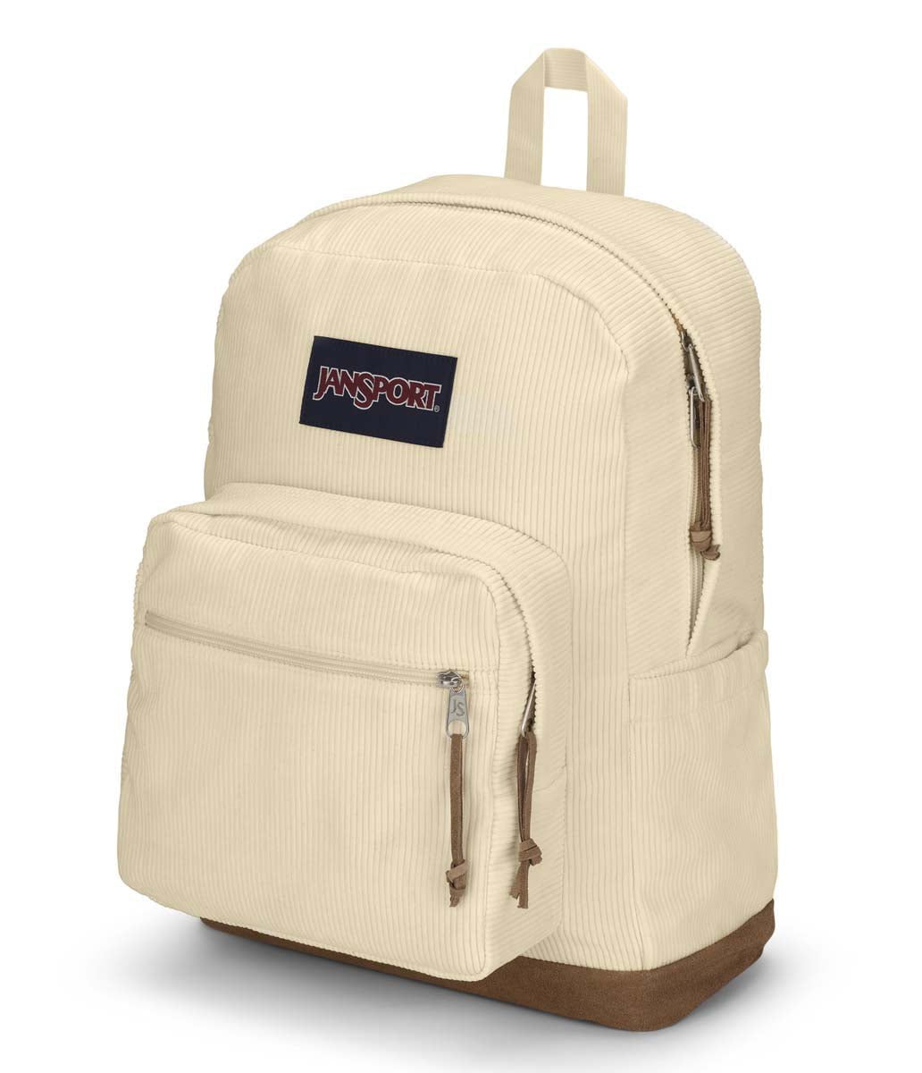 JanSport Right Pack Expressions Backpack - Coconut Corduroy Fabric, Durable School & College Bookbag for Students, Perfect for Campus, Travel & Everyday Use