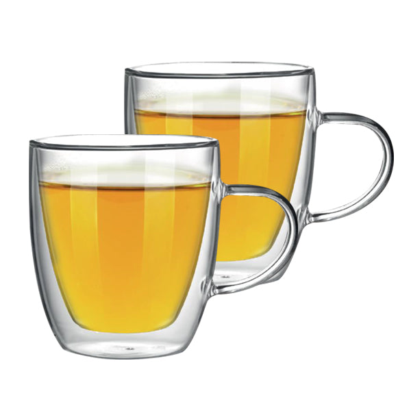 Bialetti Double Wall Insulated Capri Glasses - 6-Piece Set, Shatterproof & Heat Resistant for Hot & Cold Drinks - Perfect for Coffee, Tea, Cocktails, and Iced Beverages at Home, Office, or Outdoor Use