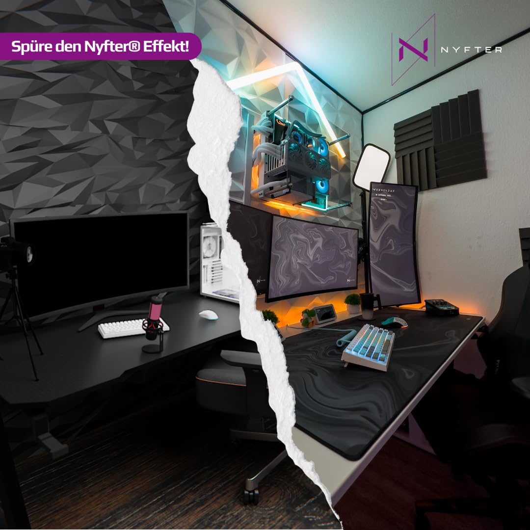 Nyfter 75% Gaming Keyboard - Hot-Swappable Mechanical RGB for PC Gamers - Office & Esports