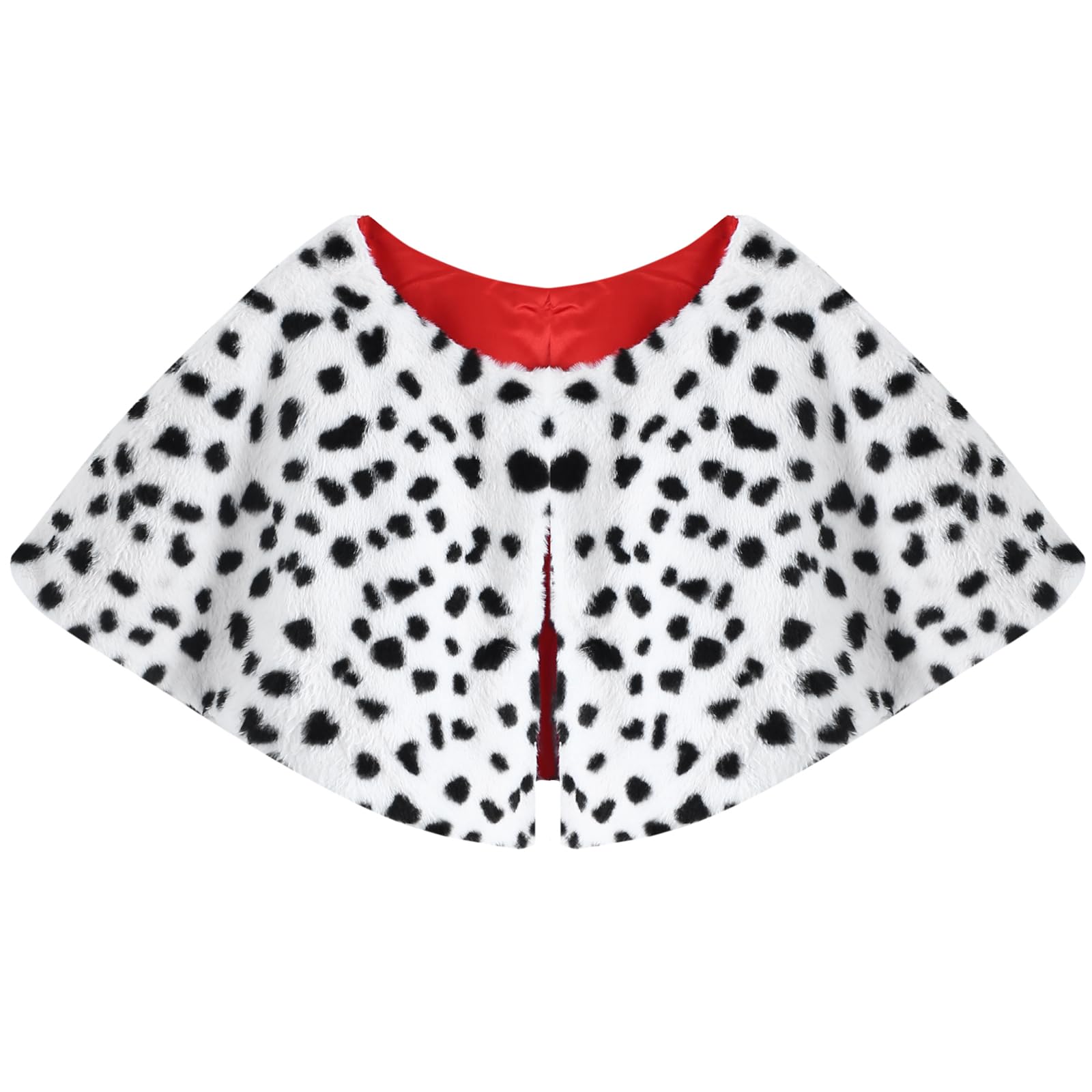 2024 Women's Cruella De Vil Halloween Costume - 101 Dalmatians Inspired Black & White Coat with Wig | Perfect for Cosplay, Halloween Parties & Themed Events