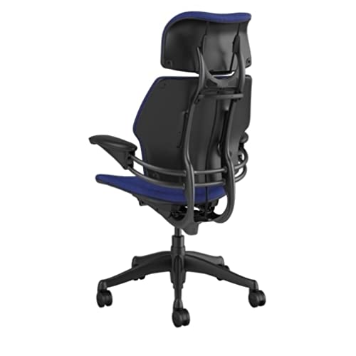 Humanscale Freedom Ergonomic Office Chair with Headrest - Adjustable Height & Duron Arms - Hard Floor Wheels - Graphite Frame & Thalo Corde 4 Fabric - Perfect for Home Office & Corporate Workspaces