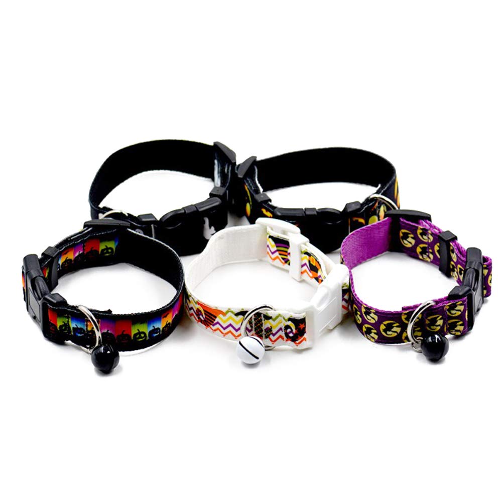 Halloween Adjustable Pet Dog Collar with Pumpkin Lamp Design & Bell - Small Size for Cats & Dogs - Perfect for Halloween Parties, Trick or Treating & Festive Pet Costume Accessories