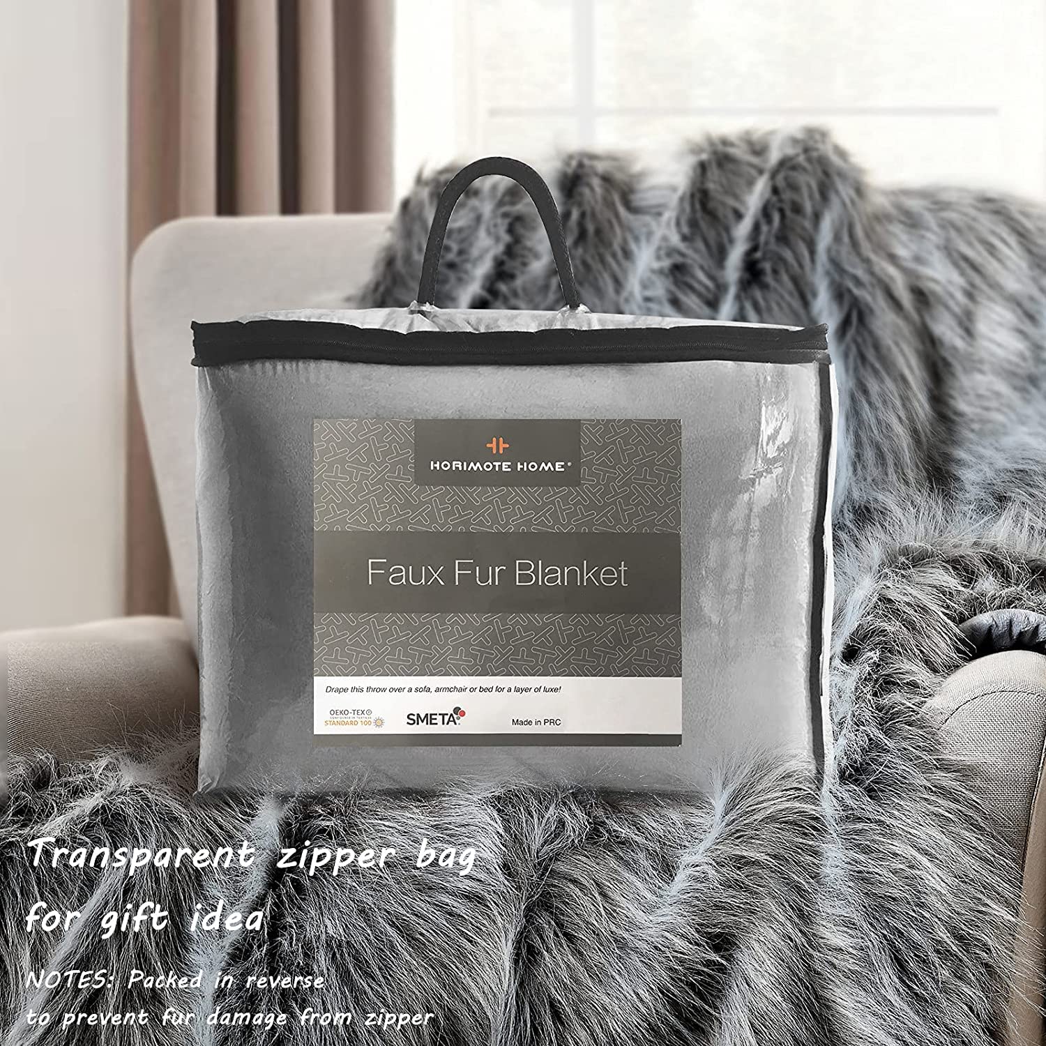 Luxury Faux Fur Blanket King Size 104