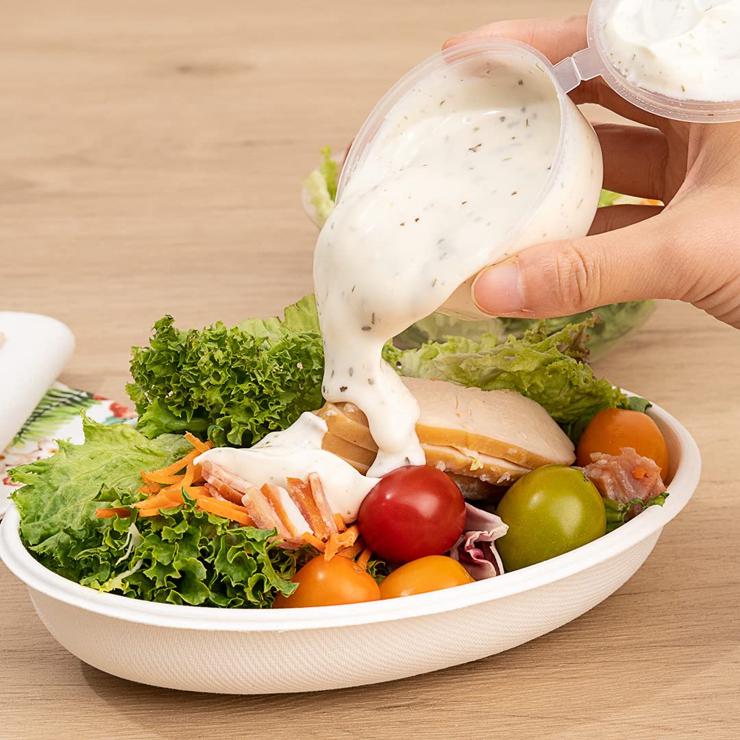 Restaurantware RW Base 3oz Jello Shot Cups - 100 Pack Microwave-Safe Disposable Plastic Portion Containers for Sauces, Condiments, Toppings & Samples | Perfect for Parties, Catering & Food Service