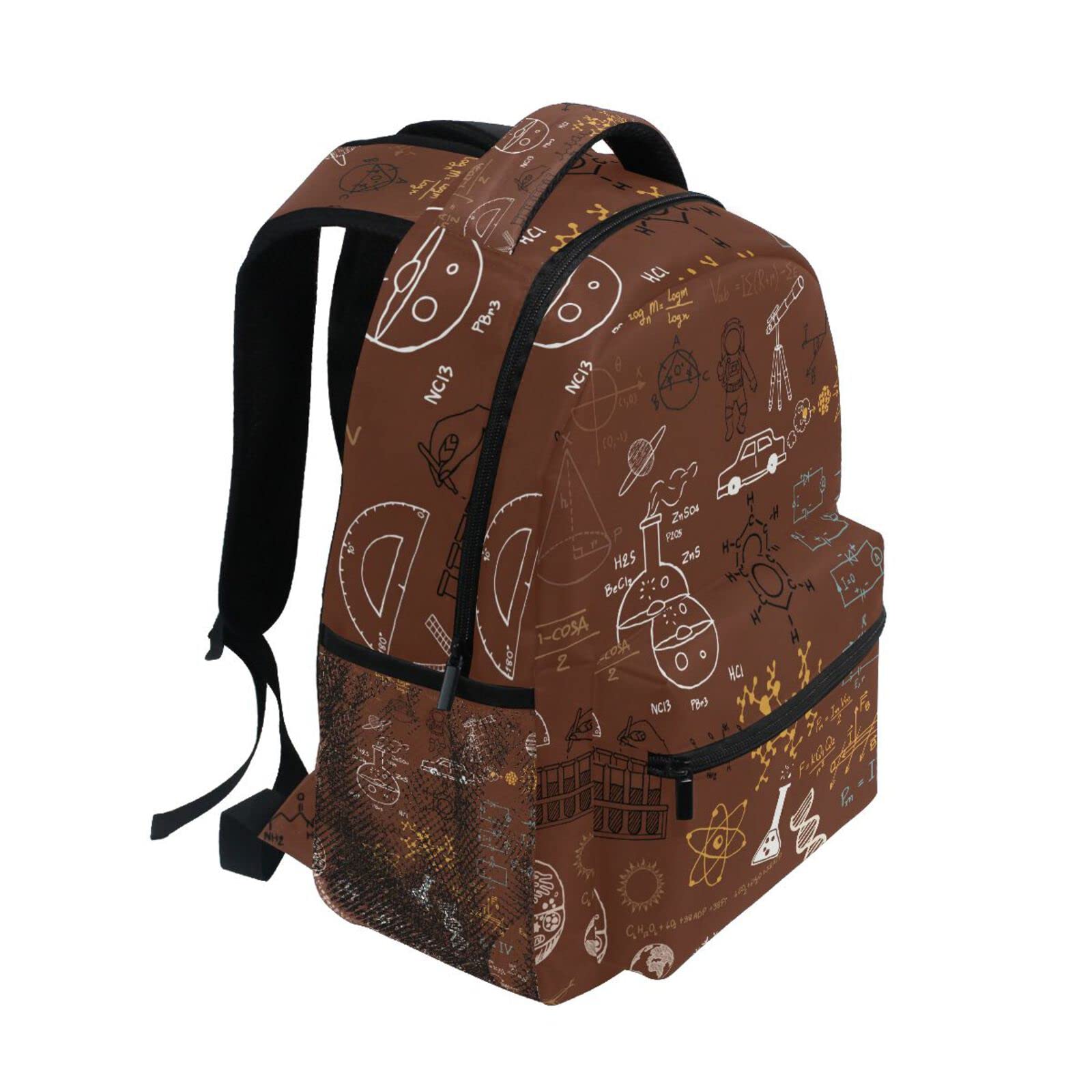 Acpiggto Backpack - Lightweight Daypack Shoulder Bag for Men & Women, Durable Brown Laptop Bag for School, Work, Gym, Travel & Outdoor Activities | Perfect for Science, Chemistry, Biology & Math Students
