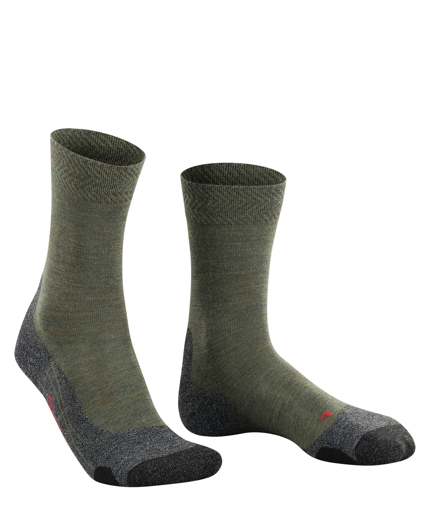 FALKE Men's Trekking 2 Melange Hiking Socks - Ivy Green for Outdoor Adventures & Mountain Climbing