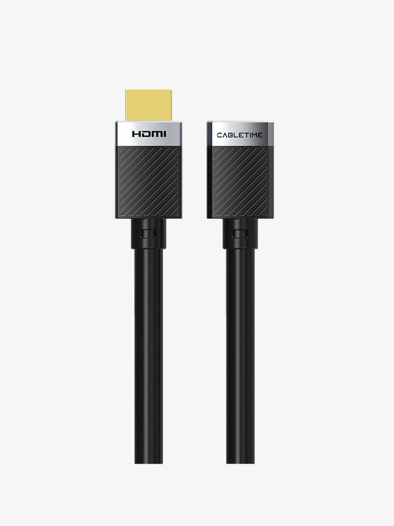 4K HDMI Extension Cable Adapter Male to Female - 10ft High Speed HDMI Extender for Roku TV Stick, Fire TV, PS4, PS5, Xbox | Perfect for Home Theater & Gaming Setup