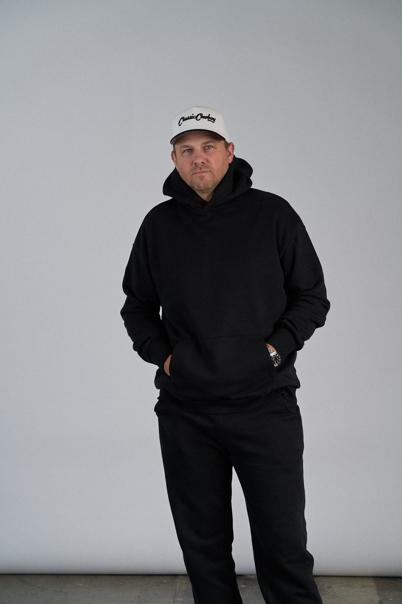 Men's Black Elevated Hoodie - Premium Zip-Up Sweatshirt for Casual Wear & Outdoor Activities