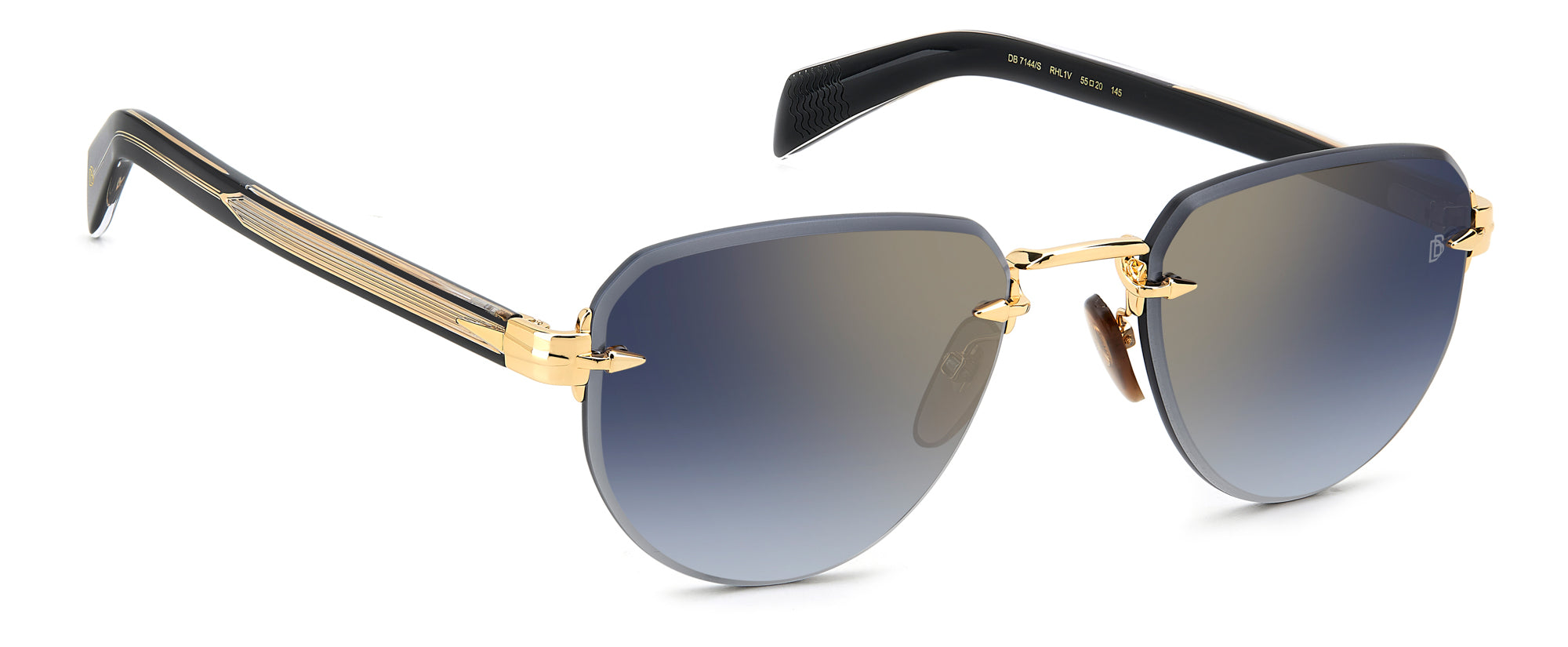 David Beckham DB7144/S Sunglasses - Polarized UV Protection Aviator Style for Men & Women - Perfect for Driving, Outdoor Sports & Fashion Accessories