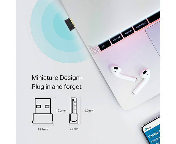 AC600 Nano WiFi Bluetooth 4.2 USB Adapter for PC - Dual Band Wireless Network Adapter, Mini USB Dongle for Laptop Desktop - Fast & Stable Internet Connection for Gaming, Streaming & Work