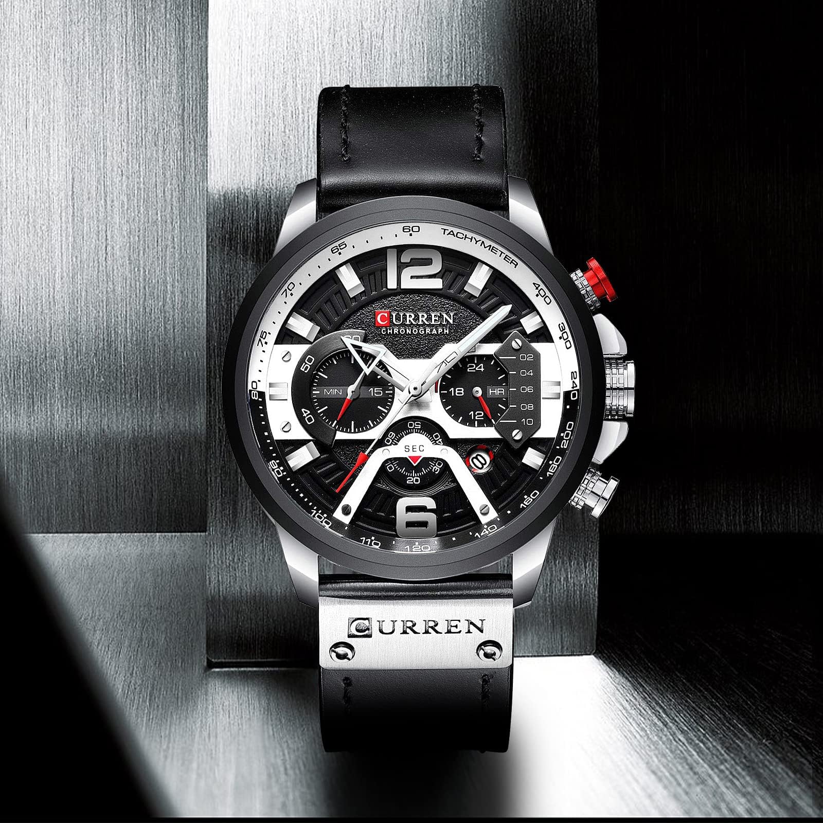 Luxury Men's Business Chronograph Watch - Waterproof Analog Quartz Wristwatch with Leather Strap | Perfect for Office, Formal Events & Everyday Wear
