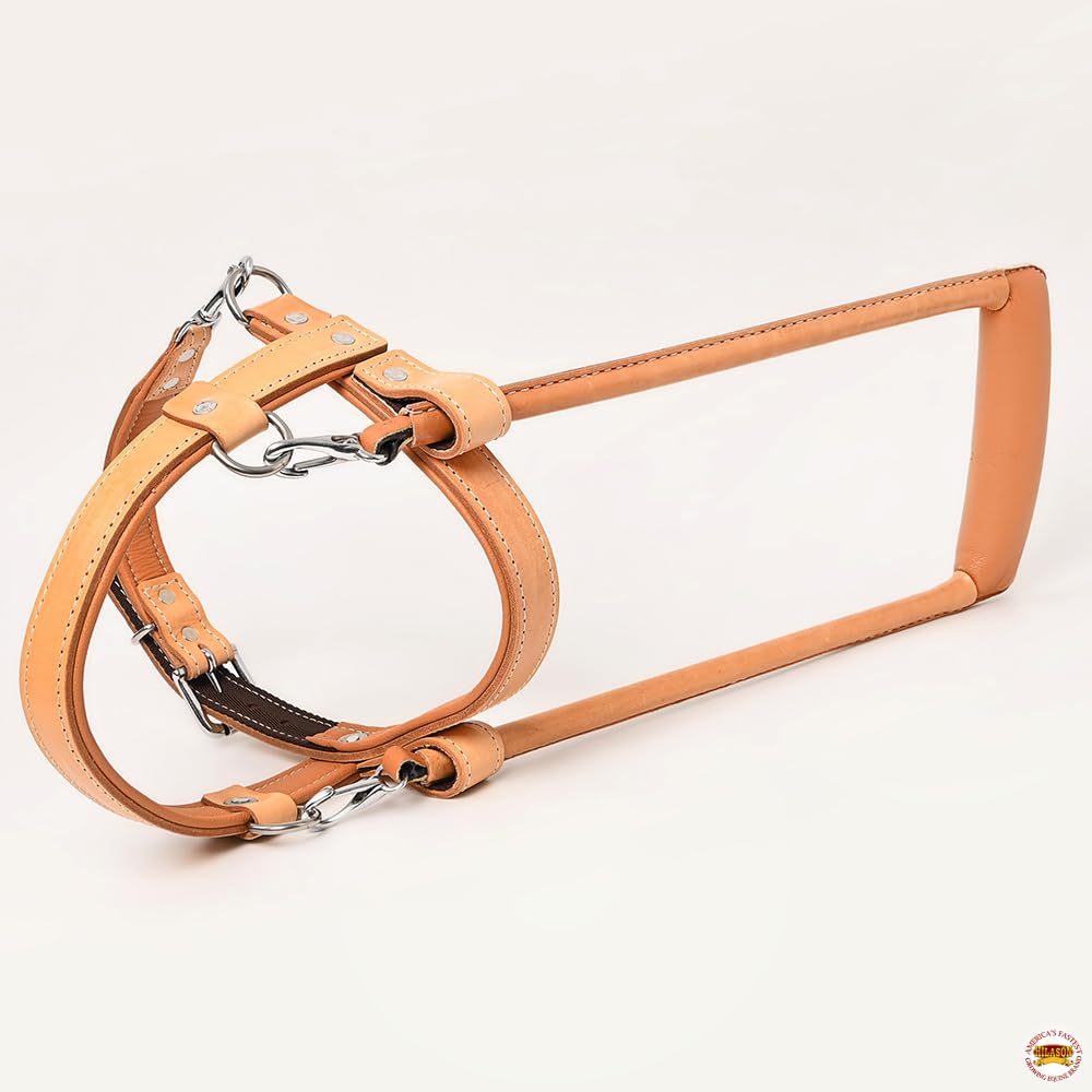 **HILASON Genuine Leather Guide Dog Harness with Handle - Adjustable, Breathable & Padded for Training, Therapy & Assistance Dogs | Perfect for Service, Mobility Support & Daily Walks**