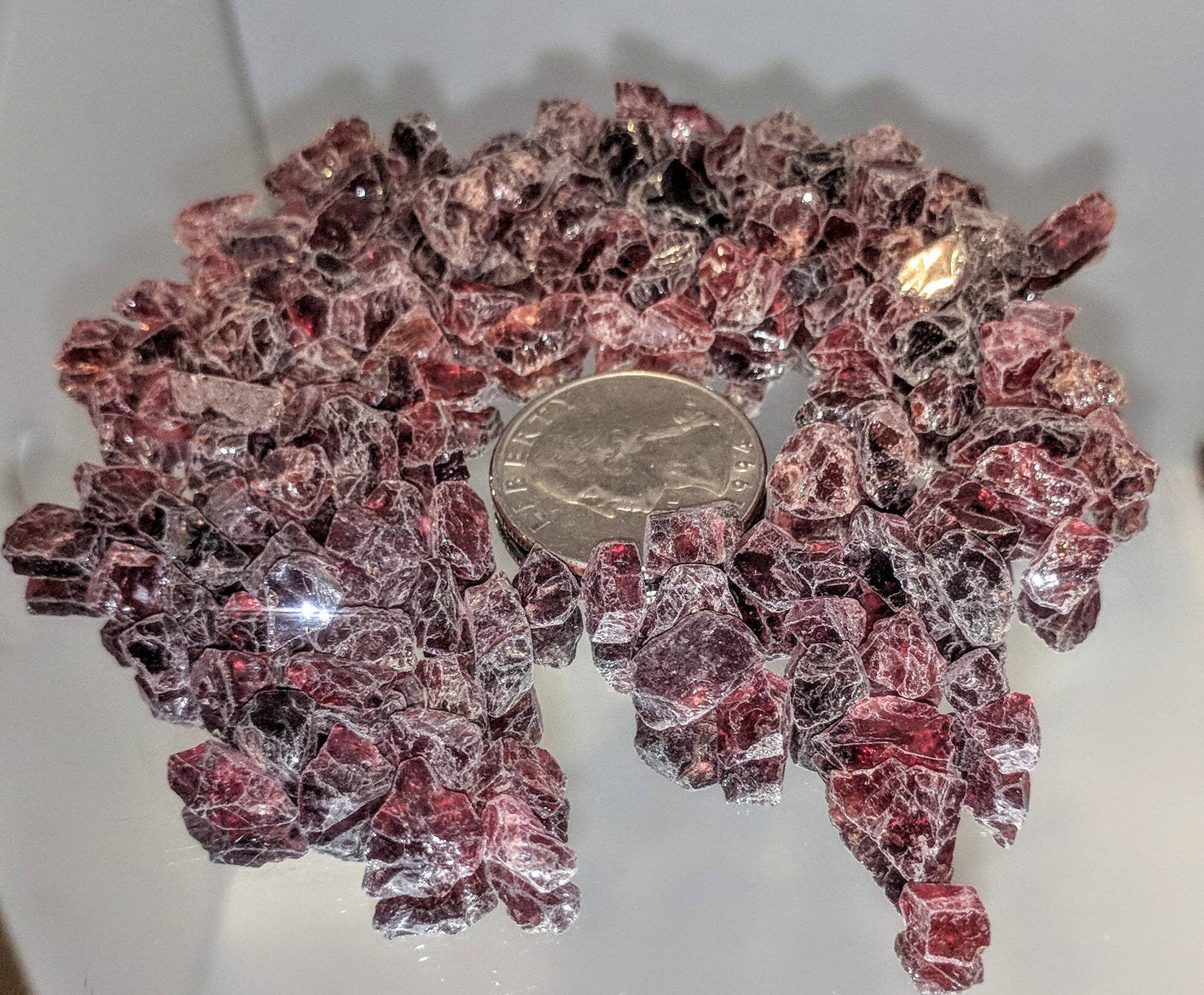 Wholesale Natural Genuine African Garnet Rough Stones - Unpolished Gemstone Nuggets for Jewelry Making, Crystal Healing & DIY Crafts (Specimen, Undrilled) - Perfect for Wire Wrapping, Beading & Mineral Collection