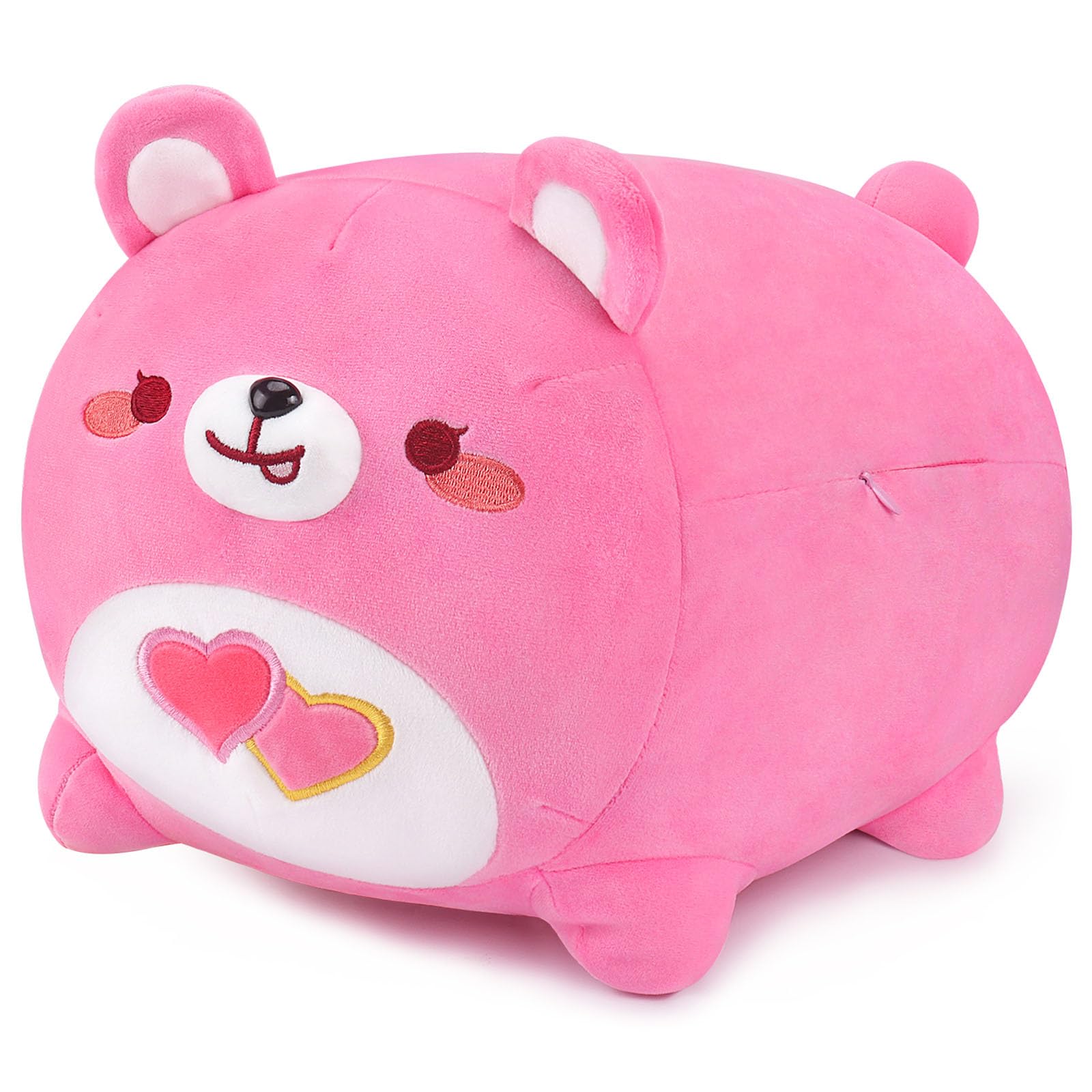Cute 20'' Pink Heart Bear Plush Stuffed Animal - Soft Anime Teddy Pillow Toy, Perfect Gift for Girlfriend, Kids Birthday Present | Great for Bedroom Decor, Cuddling & Gifts