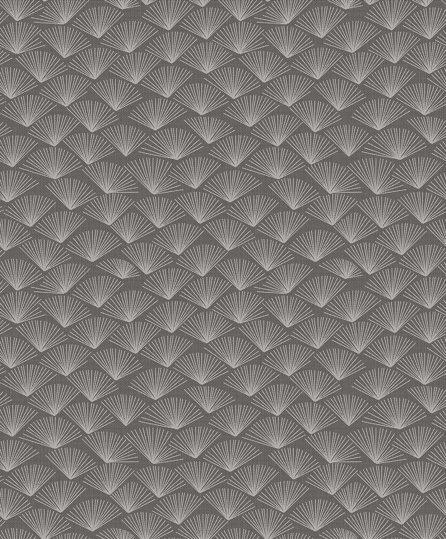 Brewster Asteria Charcoal Fan Wallpaper - Peel and Stick Removable Wallpaper for Bedroom, Living Room, Nursery - Waterproof & Easy to Install Home Decor