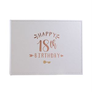 Elegant Rose Gold Guest Book for Weddings, Anniversaries & Special Events - 18th & 21st Birthday Guest Sign in Book - Perfect for Bridal Showers, Baby Showers & Milestone Celebrations