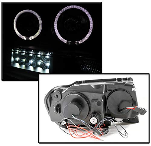 Halo LED Projector Headlights for 1999-2004 Jeep Grand Cherokee - Black Housing, High Brightness, Easy Installation | Upgrade Your Night Driving & Off-Road Adventure