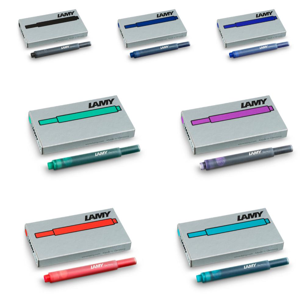LAMY T10 Ink Cartridges (5 Pack) - Premium Fountain Pen Refills for LAMY Pens - Perfect for Writing, Journaling, and Office Use