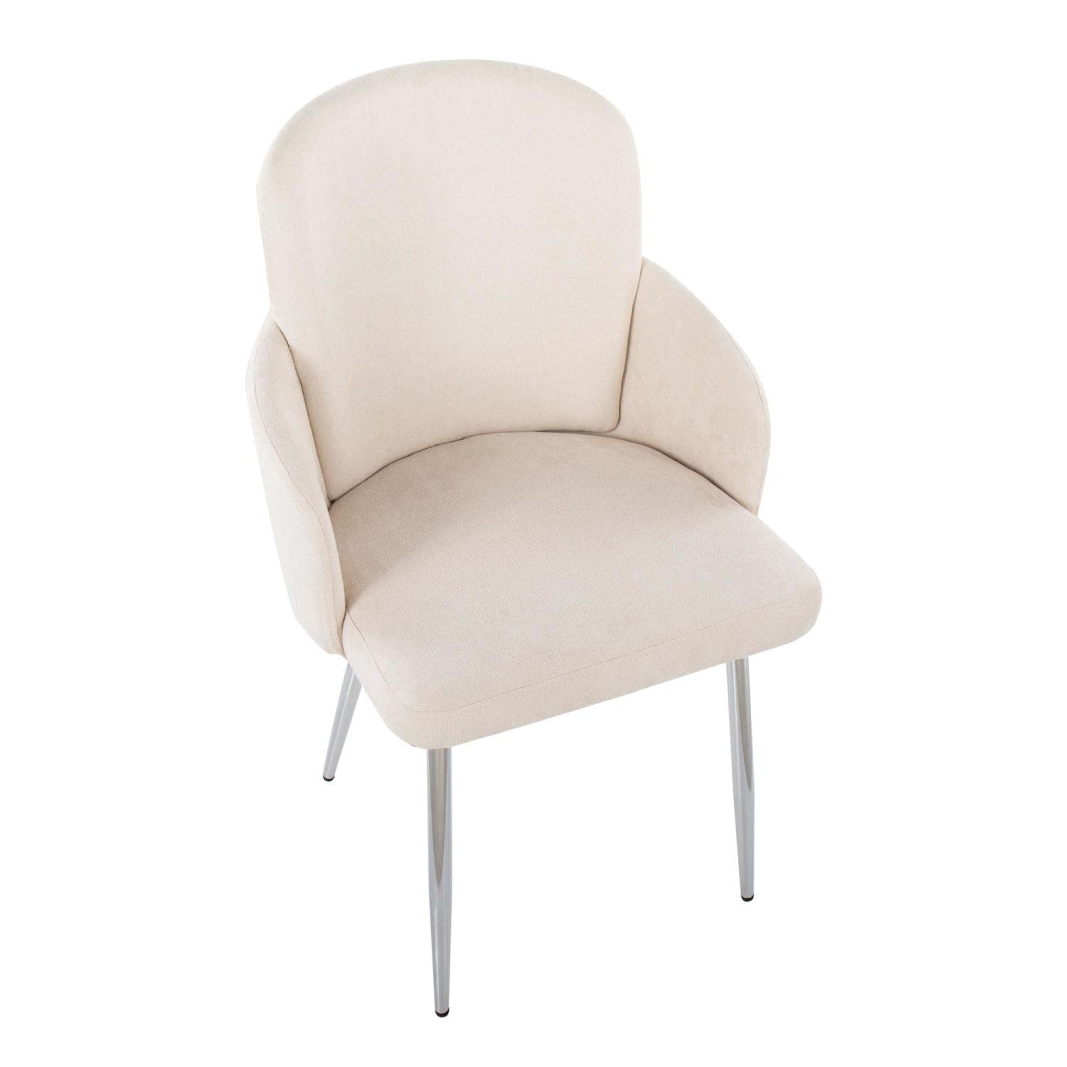 LumiSource Dahlia Upholstered Dining Chairs Set of 2 - Modern Kitchen Chairs for Dining Table, Comfortable & Stylish Seating for Home, Restaurant or Office Use