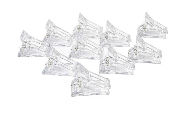 10 Pcs Nail Tips Clips for Polygel Nail Forms - Quick Building UV LED Builder Clamps for Finger Nail Extension & Manicure - Perfect for Salon, DIY Nail Art & Home Use