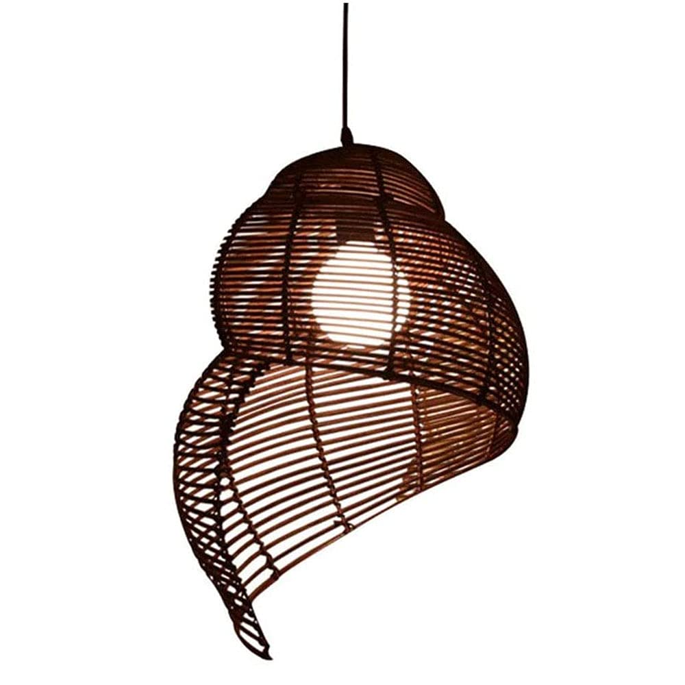 Handmade Bamboo Lantern Chandelier - Adjustable Rattan Pendant Light with E27 Socket for Industrial Ceiling Lighting | Perfect for Restaurants, Tea Rooms, Bars & Vintage Home Decor