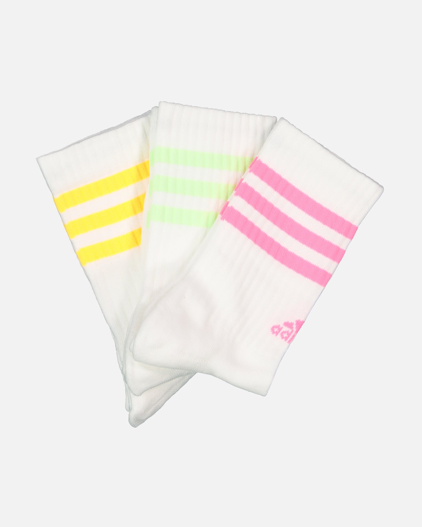 Adidas 3 Stripes Cushioned Crew Socks 3-Pack - Multi-Color Athletic Socks for Men & Women - Perfect for Running, Gym & Everyday Comfort