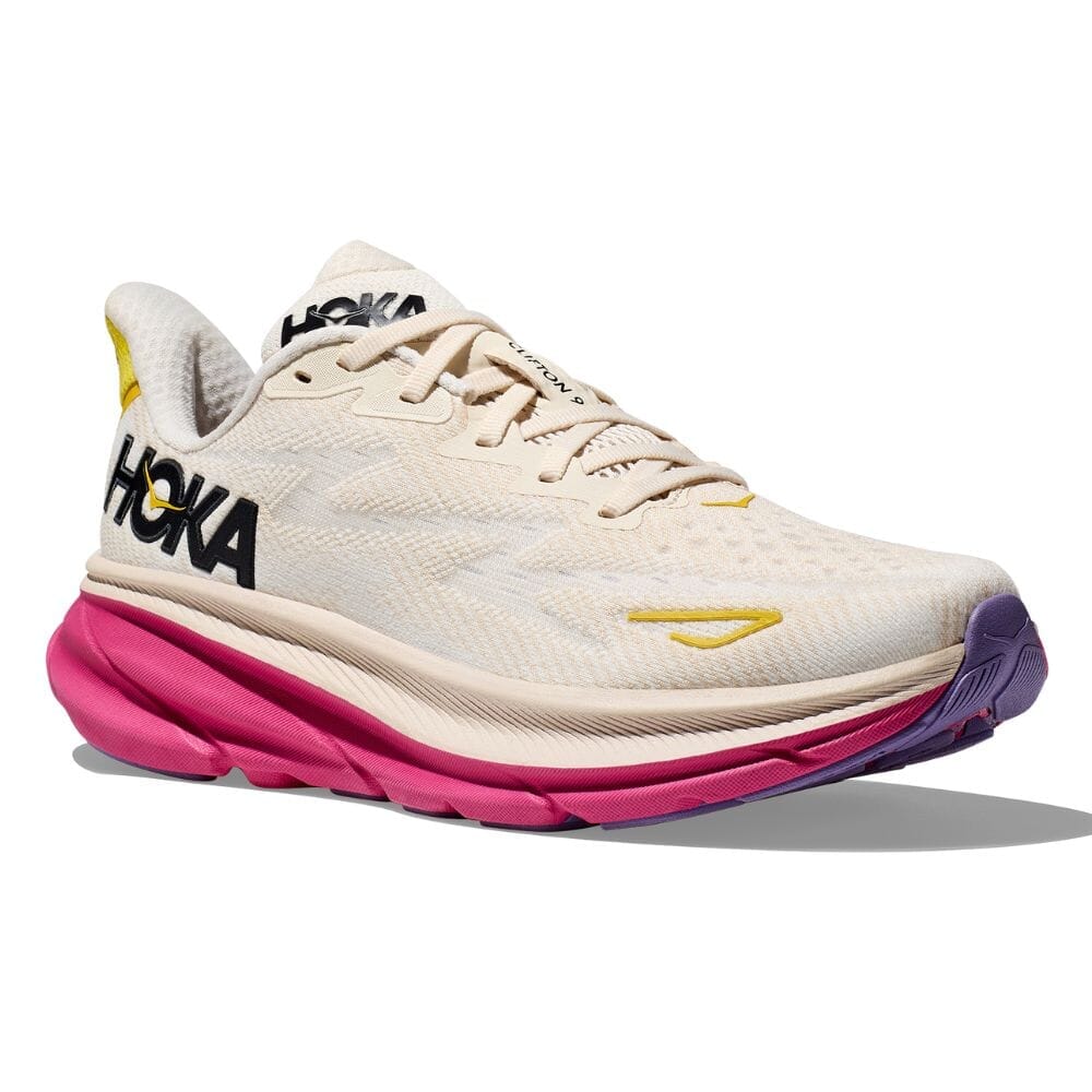 Hoka Women's Clifton 9 Wide Running Shoes - Lightweight Cushioned Sneakers for Road Running, Jogging & Walking - Comfortable Athletic Shoes for Women with Arch Support