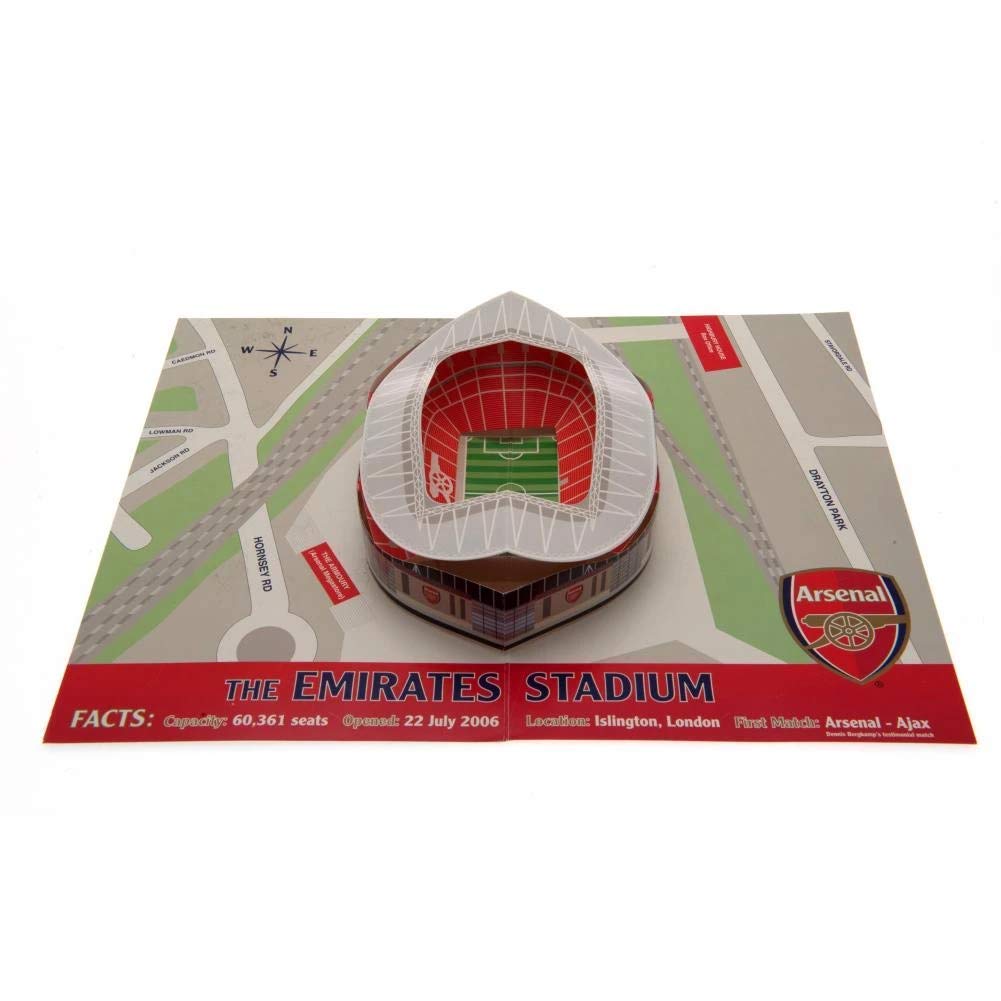 Official Arsenal F.C. 3D Pop Up Birthday Card - Emirates Stadium Design for Football Fans | Perfect for Birthdays, Anniversaries & Special Occasions