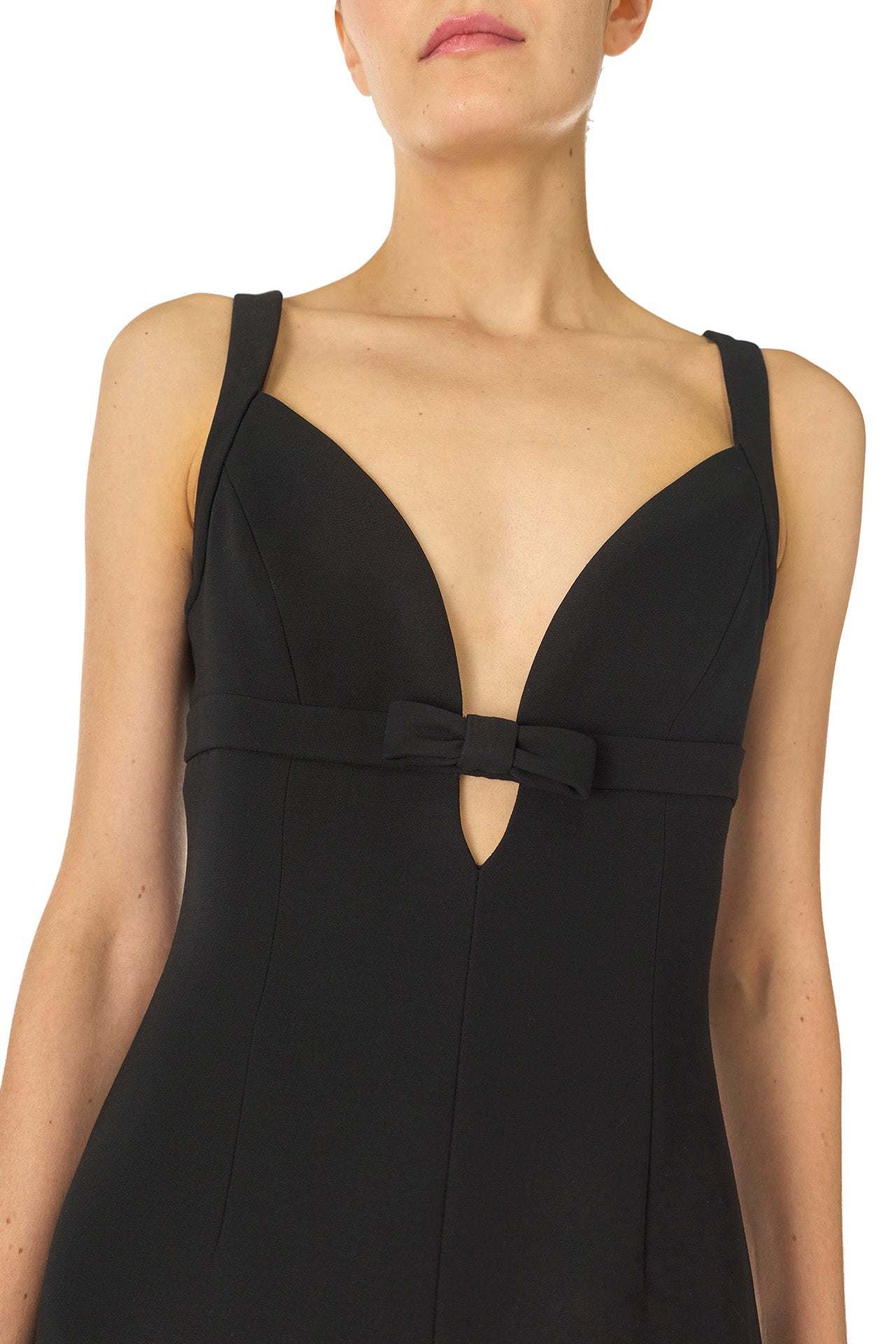 Elegant Noir Bow Mini Dress for Women - Chic Black Party Cocktail Dress for Evening Events, Date Nights & Special Occasions