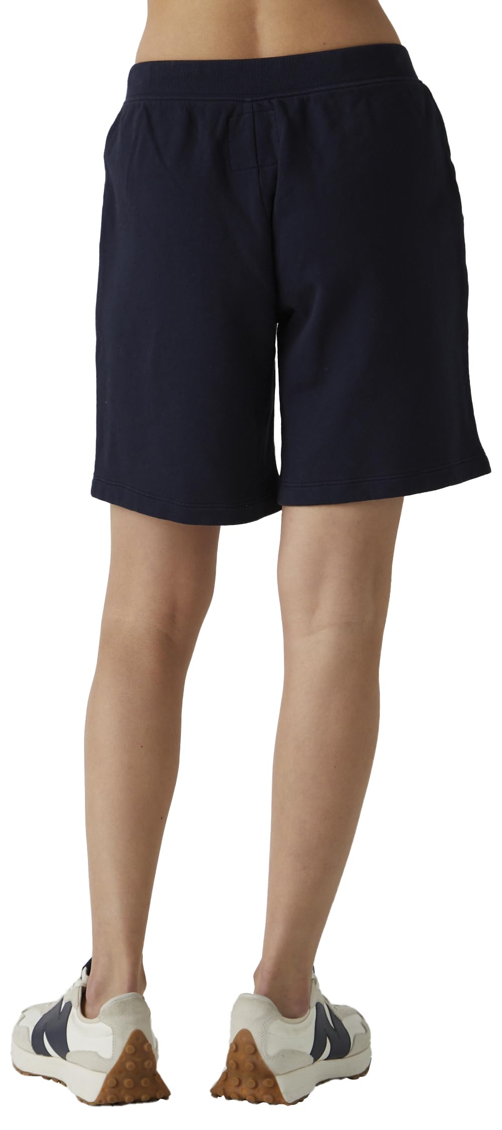 Velvet by Graham & Spencer Women's Laguna Organic Fleece Sweatshorts - Casual Lounge Shorts in Navy Blue, Size Medium | Perfect for Yoga, Beach Cover-Up & Summer Relaxation