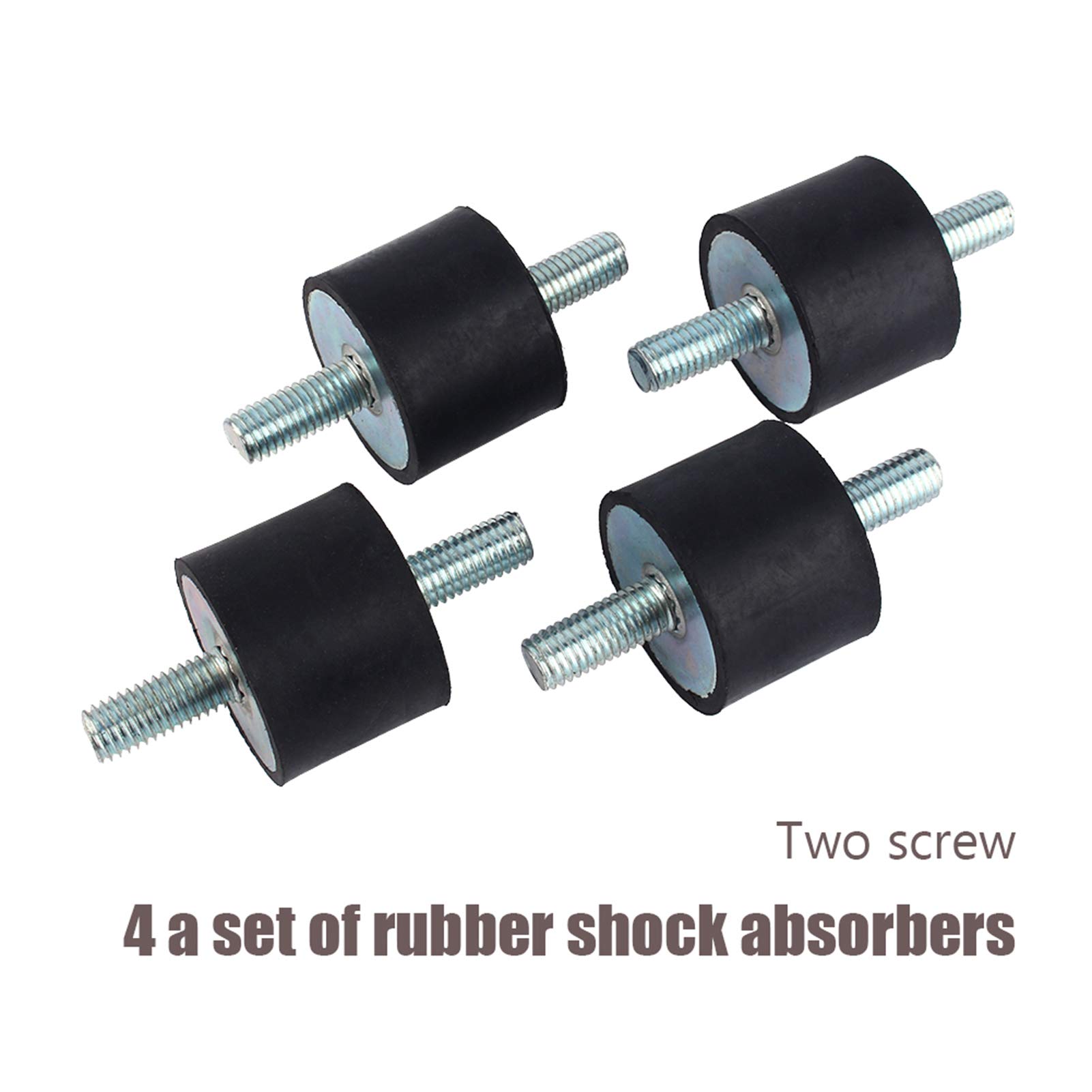Keenso M10 40x30mm Rubber Vibration Isolator Mounts - Heavy Duty Anti-Vibration Shock Dampers for Air Compressor Pumps, HVAC Systems & Industrial Equipment (Set of 4)