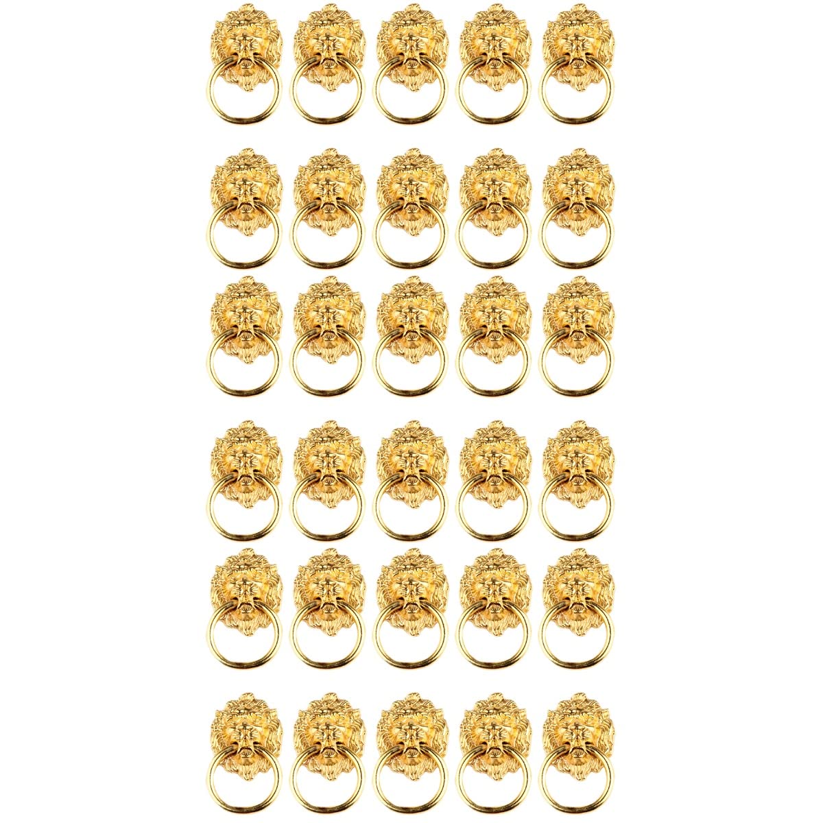 Vintage Bronze Lion Head Knob Pulls - 30Pcs for Cabinet & Dresser