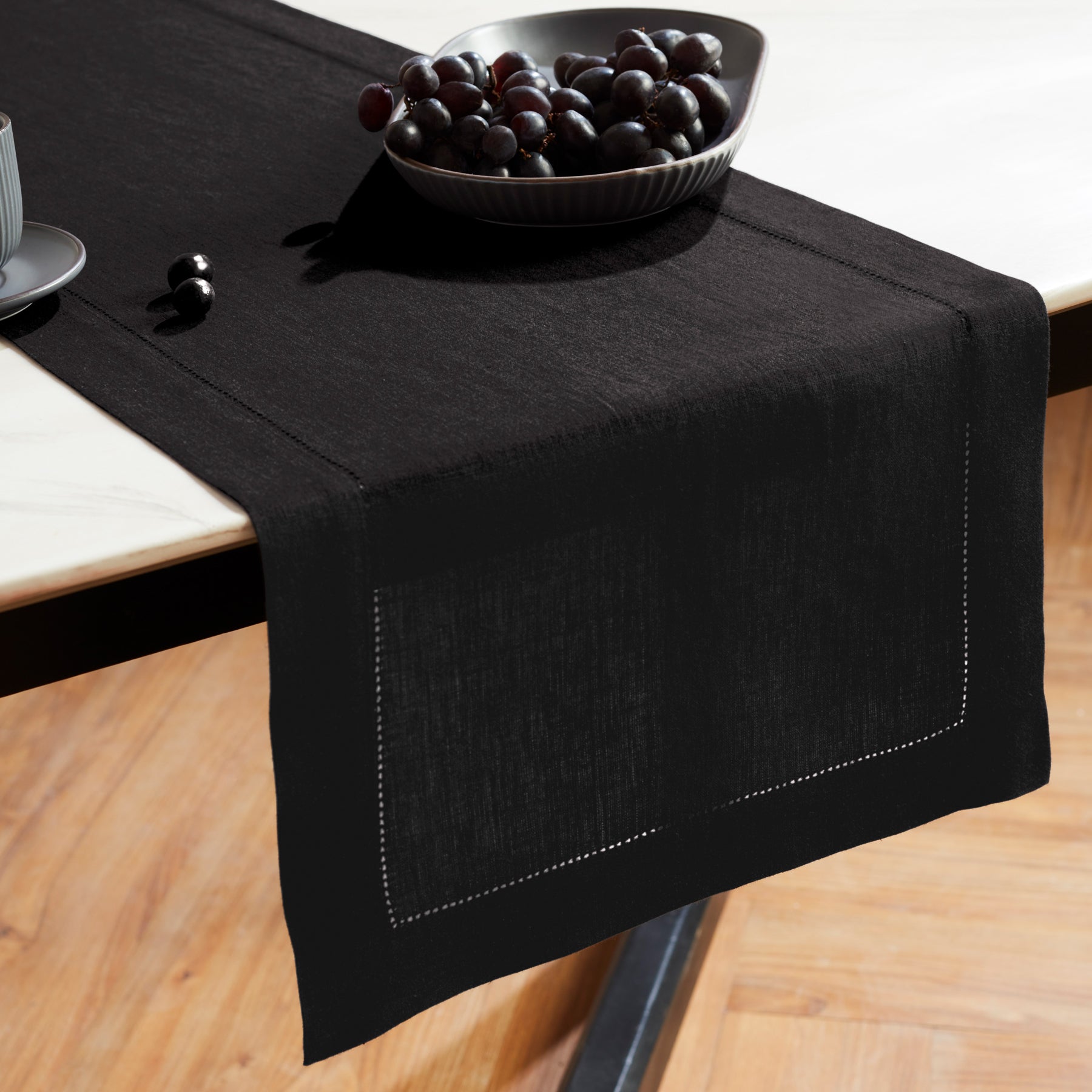 Sonoma Hemstitch Table Runner - Elegant Linen Table Decor for Dining & Special Occasions | Perfect for Weddings, Holidays & Home Decor