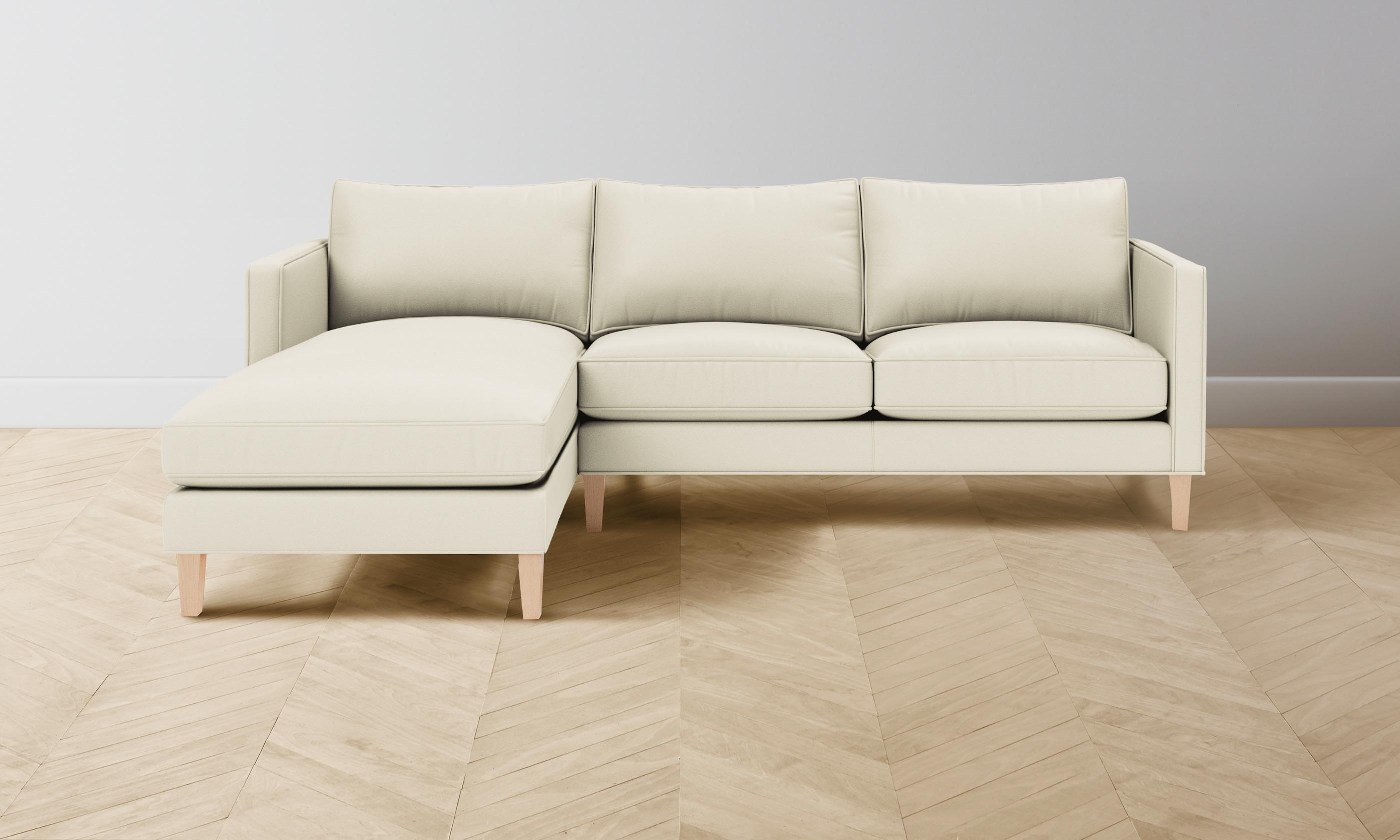 Premium Crosby Sectional Sofa - Genuine Pebbled Leather Upholstery, Modern Swan Design for Living Room & Lounge Comfort