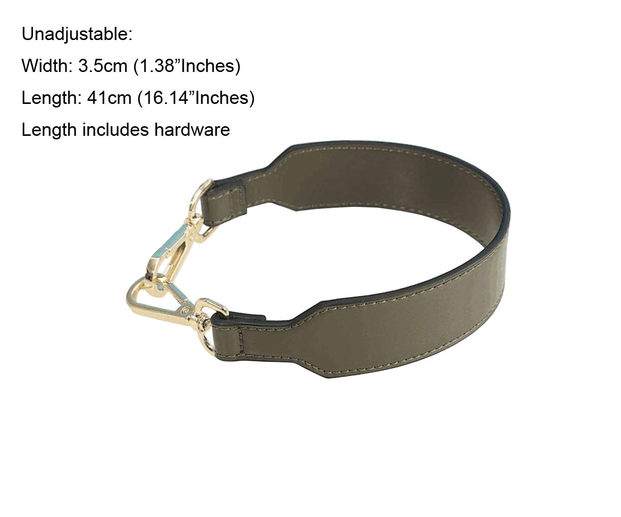 PU Leather Replacement Handbag Strap - Short Unadjustable Shoulder Strap for Purses & Bags (Blackish Green) | Perfect for Everyday Use & Fashion Accessories