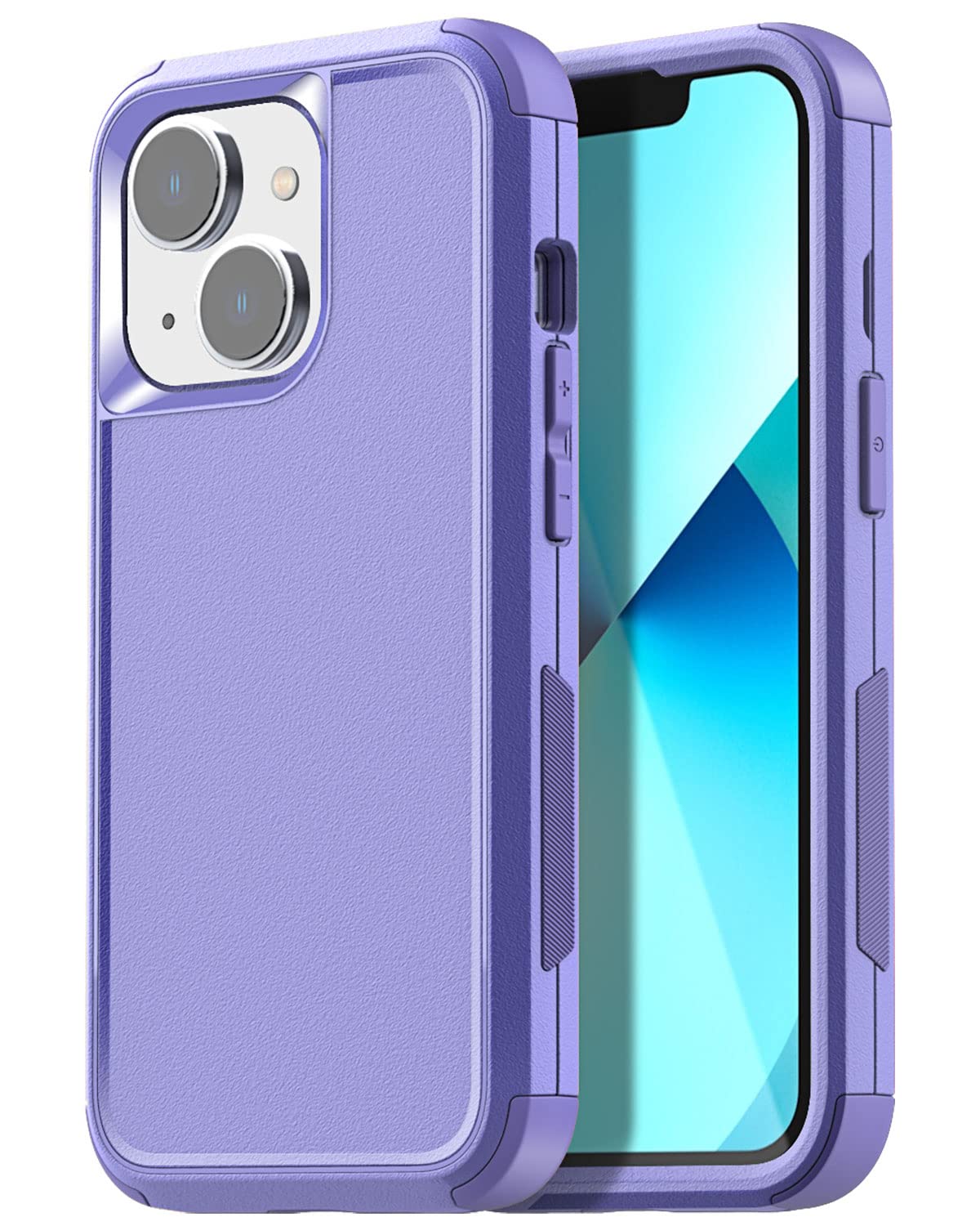 Rugged iPhone 13/iPhone 14 Case - Heavy Duty 3-Layer Military Grade Protection, Shockproof, Drop Proof & Dust-Proof Protective Cover | Perfect for Outdoor Adventures, Construction Work & Extreme Sports