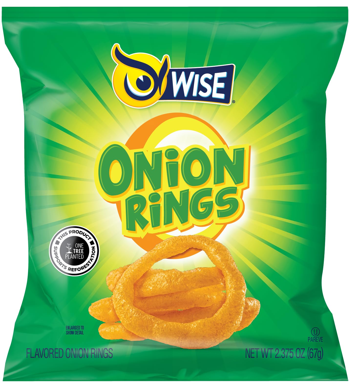 Wise Snacks Gluten Free Onion Rings 5.85oz (12 Pack) - Crunchy Snack for Parties, Movie Nights & On-The-Go