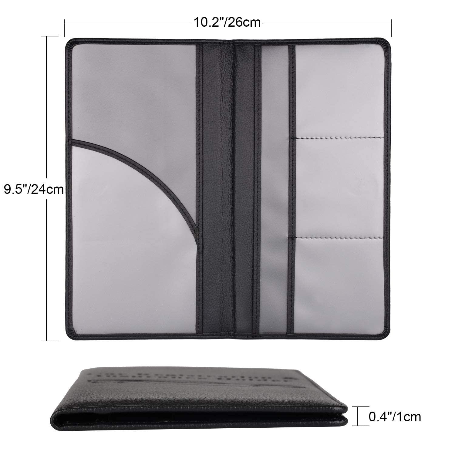 Magnetic Car Registration & Insurance Holder - Black Glove Box Organizer for Cards, Driver License & Essential Documents - Perfect for Men & Women - Ideal for Road Trips & Daily Commuting