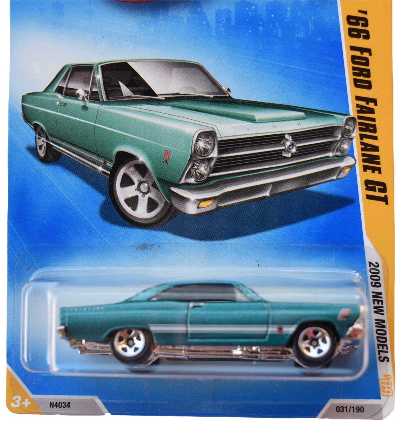Hot Wheels 2009 Ford Fairlane GT Teal 1:64 Scale Die-Cast Model Car - Perfect for Collectors, Kids Play & Display