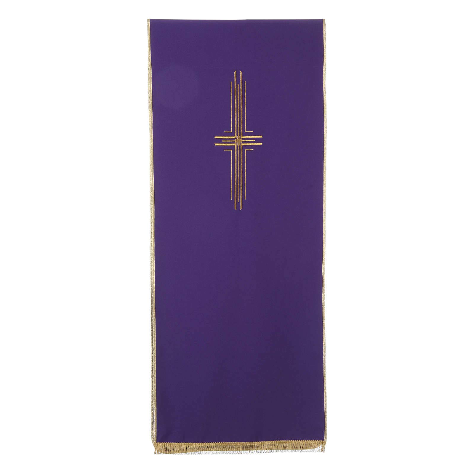 Red Polyester Lectern Cover with Stylized Cross - Perfect for Church Pulpit, Worship Services & Religious Ceremonies