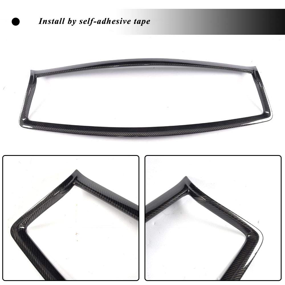 Premium Carbon Fiber Front Grille for Infiniti Q50 Sedan 2013-2017 - Direct Fit Replacement with Stylish Outline Trim - Perfect for Car Enthusiasts & Performance Upgrades