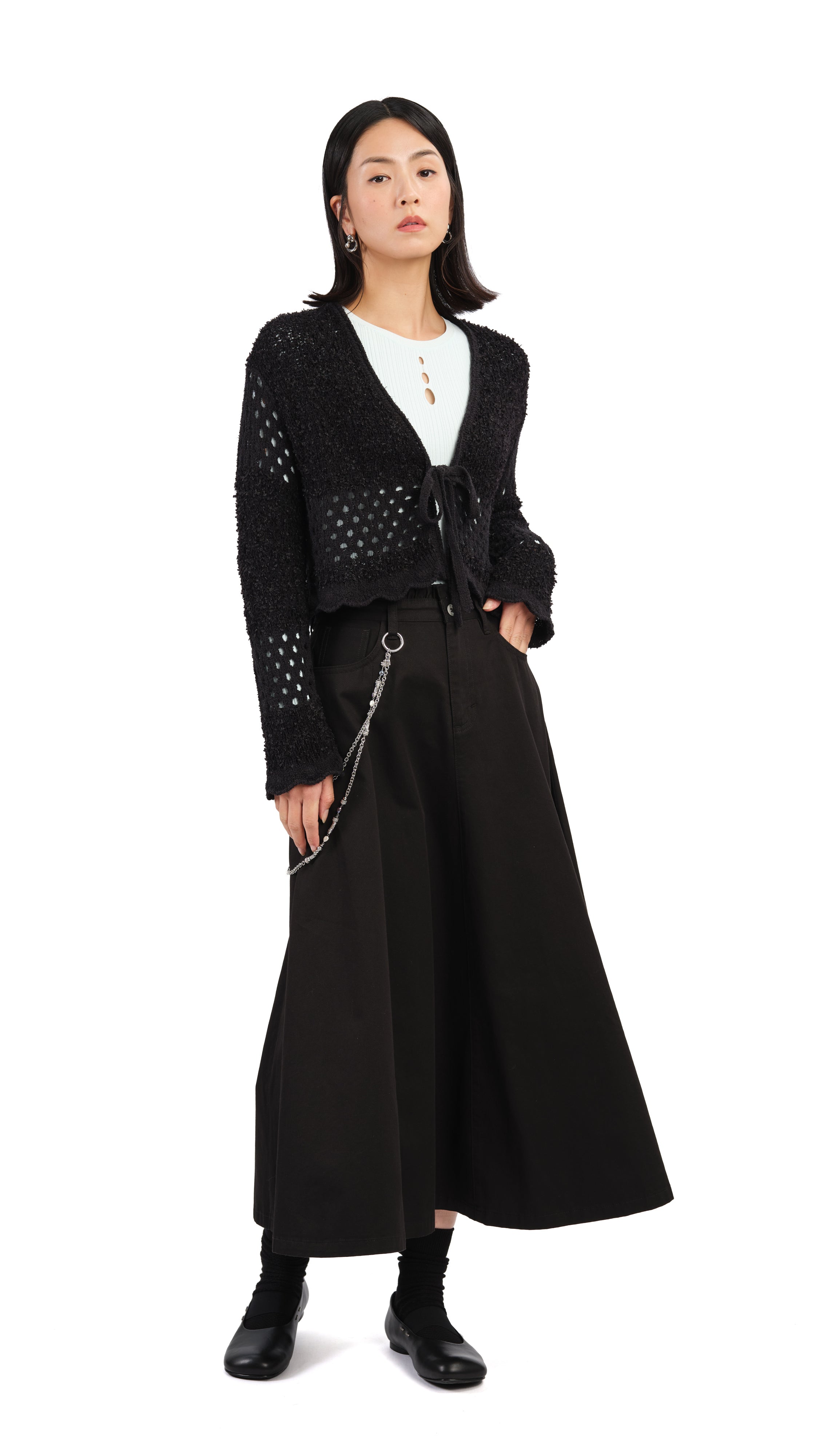 Women's Ruffles Trim Skirt - Elegant Flowy A-Line Midi Skirt with Floral Print | Perfect for Office Wear, Date Night & Spring Outfits