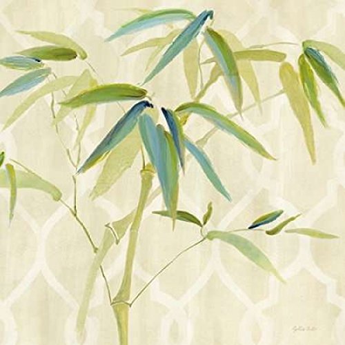 Zen Bamboo Wall Art Poster Print by Cynthia Coulter - 24x24 Inches Asian Home Decor, Meditation Room & Office Decor