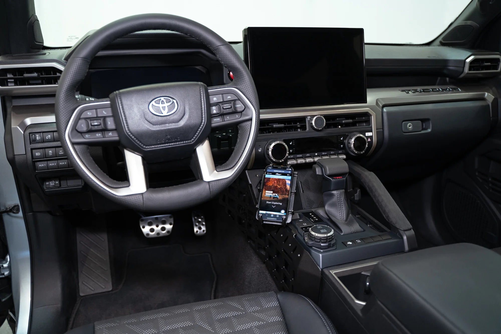 Rago Fabrication Center Console MOLLE Panels for 2024+ Toyota Tacoma - Durable Vehicle Storage Solution for Off-Roading, Camping & Tactical Gear Organization