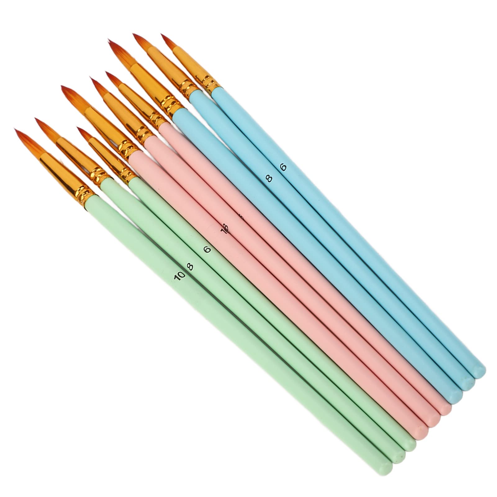 Premium Round Detail Paint Brushes Set - Professional Artist & Nail Art Painting Kit for Acrylic, Watercolor & Miniature Art - Perfect for Canvas, Nails & DIY Crafts