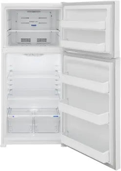 Frigidaire FFHT2022AW 20.0 Cu. Ft. Top Freezer Refrigerator - Energy Efficient White Kitchen Appliance for Home, Apartment & Office Use