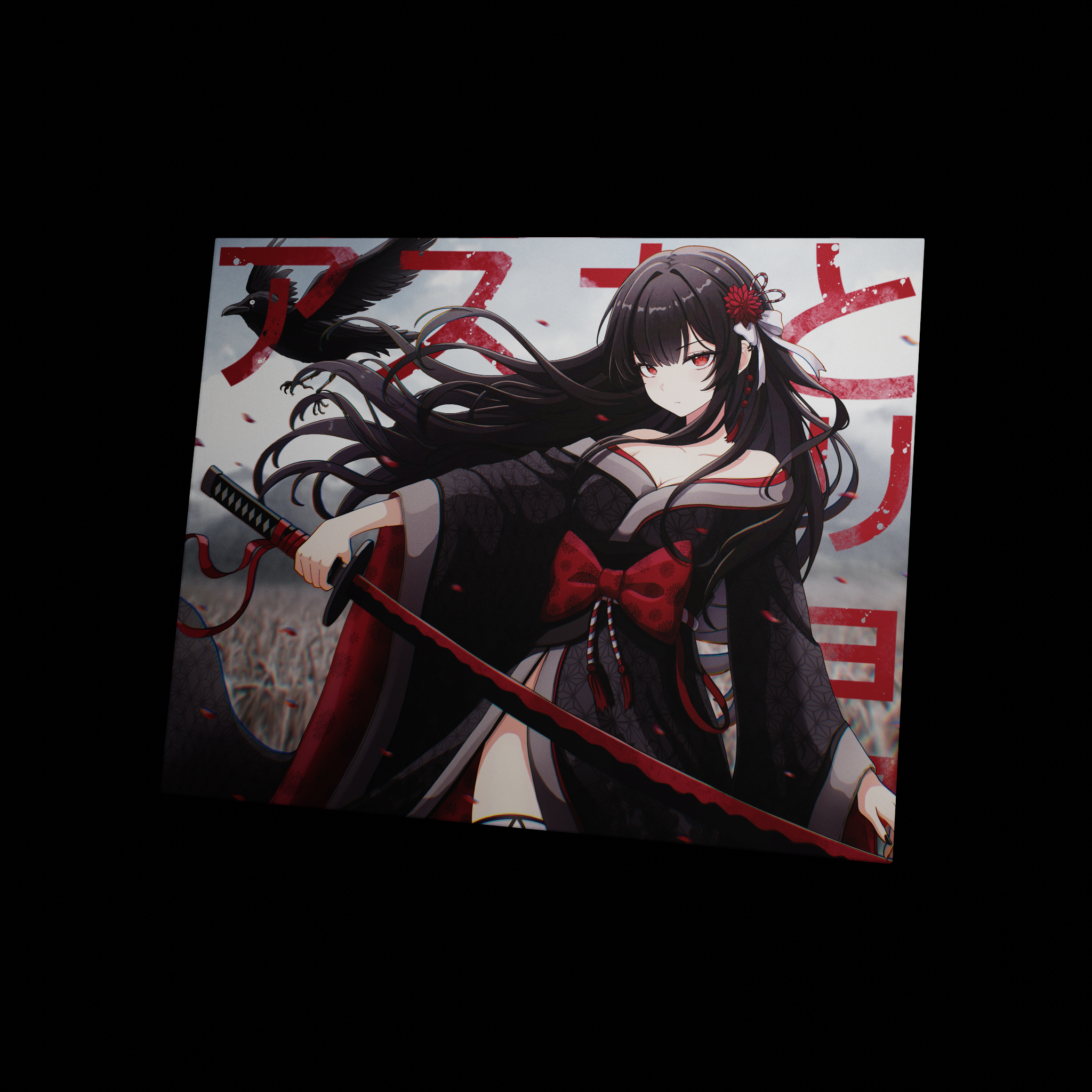 Gamesense Asuka Sonar Kimono Limited Edition Glass Mouse Pad - Smooth Gaming Surface for Precision Control - Perfect for Esports, FPS, and PC Gaming Enthusiasts